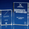 Branded Promotional CRYSTAL GLASS PLAQUE PAPERWEIGHT Paperweight From Concept Incentives.