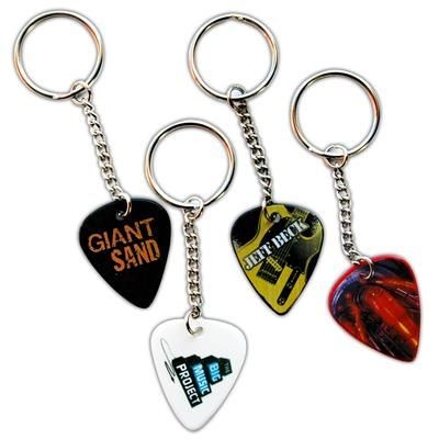 Branded Promotional GUITAR PICK PLECTRUM KEYRING Plectrum From Concept Incentives.
