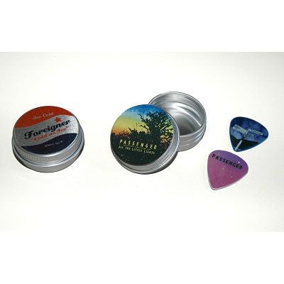 Branded Promotional GUITAR PLECTRUM with Tin Plectrum From Concept Incentives.