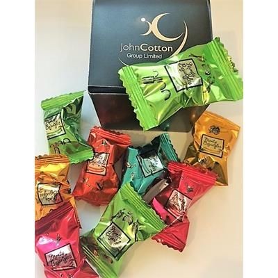 Branded Promotional PERSONALISED BOX OF MONTY BOJANGLES CHOCOLATE TRUFFLES Chocolate From Concept Incentives.