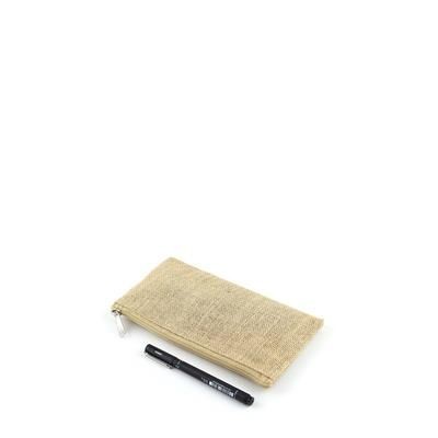 Branded Promotional PONO JUTE PENCIL CASE in Natural Pencil Case From Concept Incentives.