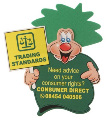 Branded Promotional POSTIE SQUARE PLACARD CHARACTER with Full Colour Print Adman From Concept Incentives.