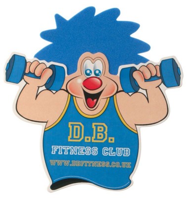 Branded Promotional POSTIE KEEP FIT CHARACTER with Full Colour Print Adman From Concept Incentives.