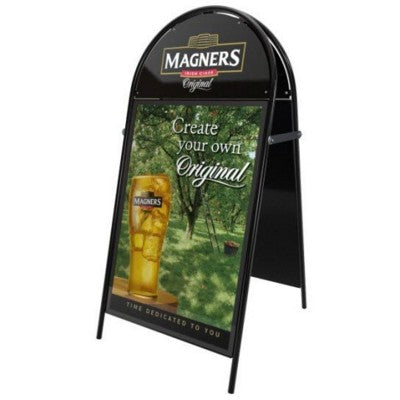 Branded Promotional A-BOARD POSTER HOLDER with Header Sign From Concept Incentives.