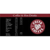 Branded Promotional COFFEE MENU SIGN BOARD Sign From Concept Incentives.