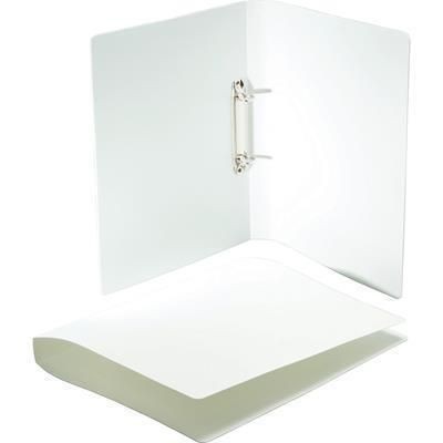 Branded Promotional POLYPROPYLENE RING BINDER in Frosted White Ring Binder From Concept Incentives.