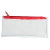 Branded Promotional CLEAR TRANSPARENT PVC PENCIL CASE with Red Zip Pencil Case From Concept Incentives.