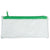 Branded Promotional CLEAR TRANSPARENT PVC PENCIL CASE with Green Zip Pencil Case From Concept Incentives.