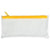 Branded Promotional CLEAR TRANSPARENT PVC PENCIL CASE with Yellow Zip Pencil Case From Concept Incentives.