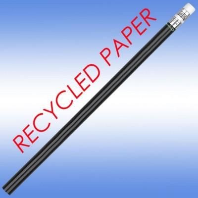Branded Promotional RECYCLED PAPER PENCIL in Black Pencil From Concept Incentives.