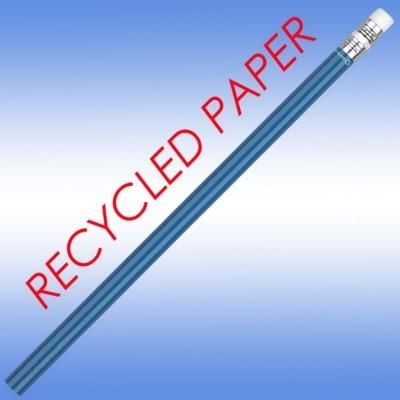 Branded Promotional RECYCLED PAPER PENCIL in Blue Pencil From Concept Incentives.