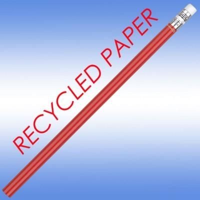Branded Promotional RECYCLED PAPER PENCIL in Red Pencil From Concept Incentives.