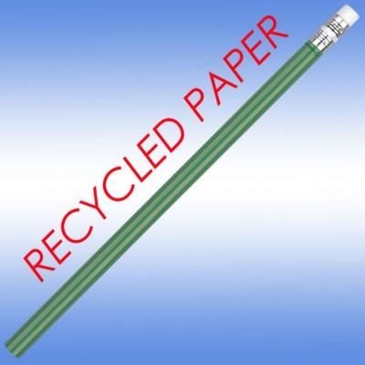 Branded Promotional RECYCLED PAPER PENCIL in Green Pencil From Concept Incentives.