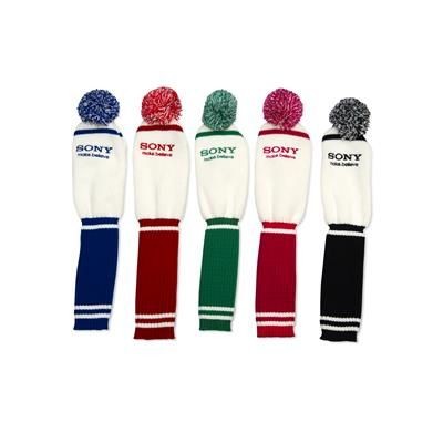 Branded Promotional POM POM HEADCOVER FOR GOLF CLUBS Golf Club Cover From Concept Incentives.