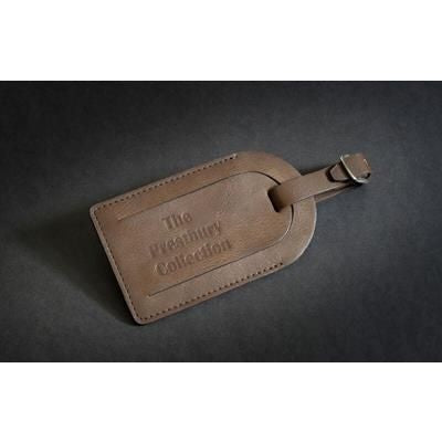 Branded Promotional PRESTBURY FAUX LEATHER LUGGAGE TAG Luggage Tag From Concept Incentives.