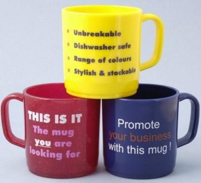 Branded Promotional PLASTIC STACKABLE MUG Mug From Concept Incentives.