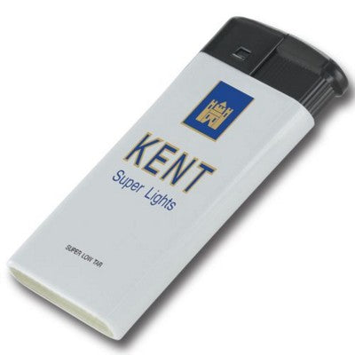Branded Promotional PROMOLIGHT REFILLABLE ELECTRONIC LIGHTER in White Lighter From Concept Incentives.