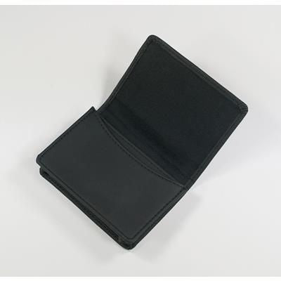 Branded Promotional BURLINGTON PU BUSINESS CARD WALLET in Black Business Card Holder From Concept Incentives.