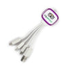 Branded Promotional RAINBOW MULTI CABLE in Purple Cable From Concept Incentives.