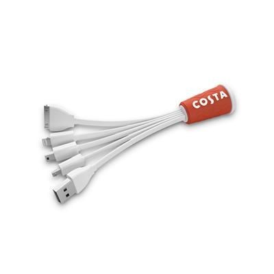 Branded Promotional 100% FULLY BESPOKE USB CHARGER CABLE Cable From Concept Incentives.
