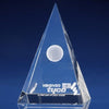 Branded Promotional CRYSTAL GLASS PYRAMID PAPERWEIGHT OR AWARD Award From Concept Incentives.