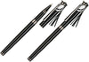 Branded Promotional GRADUATION ROLLERBALL PEN in Black & Silver Pen From Concept Incentives.