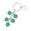 Branded Promotional LUCKY CHARMS METAL CHARM KEYRING in Green & Silver Keyring From Concept Incentives.