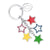 Branded Promotional SPLIT-RING KEYRING CHAIN with 5 Star Charms Keyring From Concept Incentives.