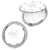 Branded Promotional LADIES ALUMINIUM METAL COMPACT MIRROR in Silver Mirror From Concept Incentives.