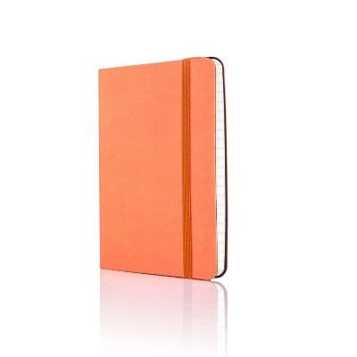 Branded Promotional CASTELLI IVORY TUCSON FLEXIBLE NOTE BOOK in Orange Pocket Notebook from Concept Incentives
