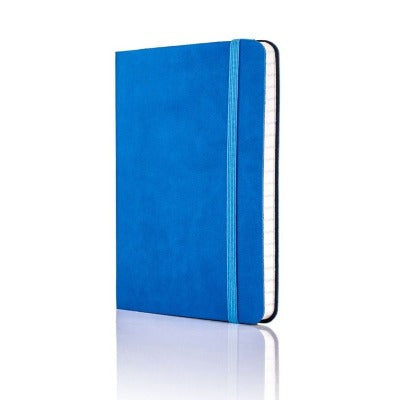 Branded Promotional CASTELLI IVORY TUCSON FLEXIBLE NOTE BOOK in Blue Pocket Notebook from Concept Incentives