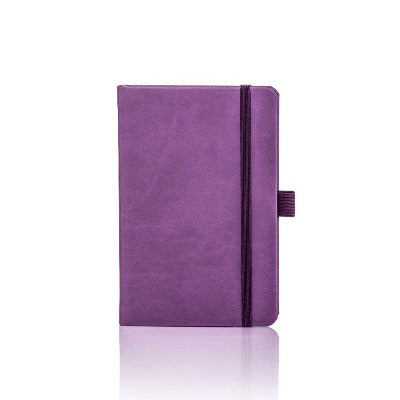 Branded Promotional CASTELLI IVORY TUCSON PLAIN NOTE BOOK in Purple Pocket Notebook from Concept Incentives