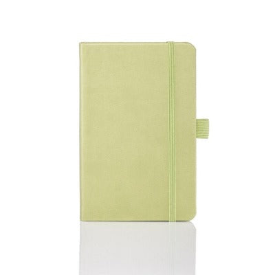 Branded Promotional CASTELLI IVORY TUCSON PLAIN NOTE BOOK in Light Green Pocket Notebook from Concept Incentives