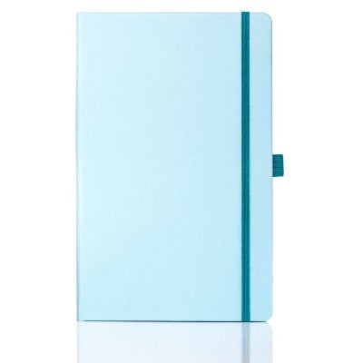 Branded Promotional CASTELLI IVORY TUCSON RULED NOTE BOOK in Light Blue Medium Notebook from Concept Incentives