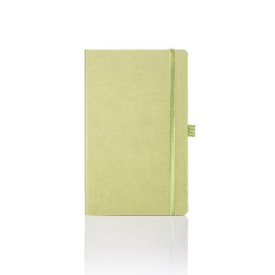 Branded Promotional CASTELLI TUCSON NOTEBOOK GIFT SET in Neon Green from Concept Incentives