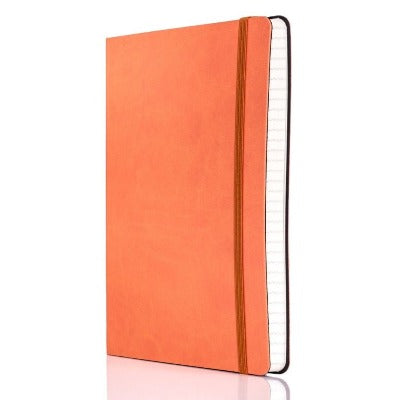 Branded Promotional CASTELLI IVORY TUCSON FLEXIBLE NOTE BOOK in Orange Medium Notebook from Concept Incentives