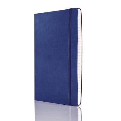 Branded Promotional CASTELLI IVORY TUCSON FLEXIBLE NOTE BOOK in Dark Blue Medium Notebook from Concept Incentives