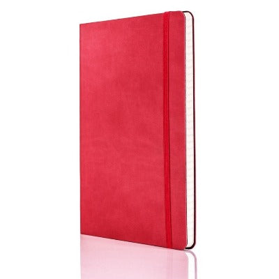 Branded Promotional CASTELLI IVORY TUCSON FLEXIBLE NOTE BOOK in Red Medium Notebook from Concept Incentives