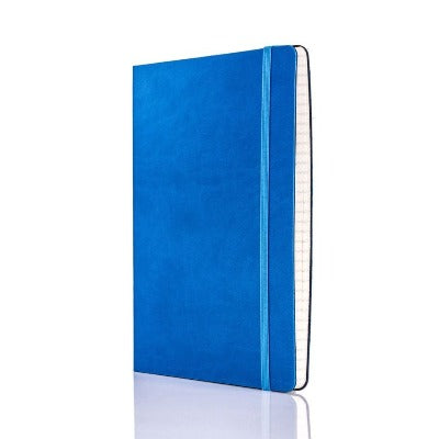 Branded Promotional CASTELLI IVORY TUCSON FLEXIBLE NOTE BOOK in Blue Medium Notebook from Concept Incentives