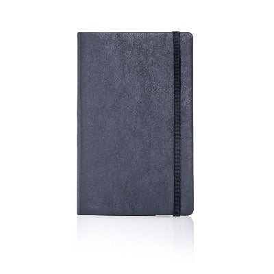 Branded Promotional CASTELLI VITELLO LEATHER FLEXIBLE NOTE BOOK Blue Notebook from Concept Incentives