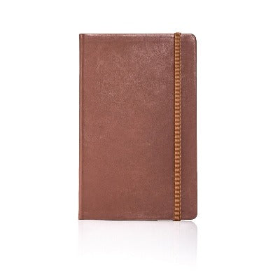 Branded Promotional CASTELLI VITELLO LEATHER FLEXIBLE NOTE BOOK Brown Notebook from Concept Incentives