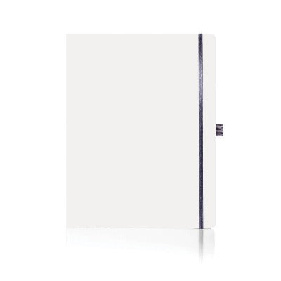 Branded Promotional CASTELLI IVORY MATRA RULED NOTE BOOK White and Grey Large Notebook from Concept Incentives
