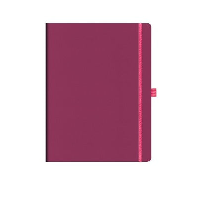 Branded Promotional CASTELLI IVORY MATRA RULED NOTE BOOK Fuchsia Large Notebook from Concept Incentives