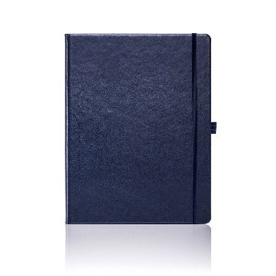 Branded Promotional CASTELLI IVORY SHERWOOD NOTE BOOK Blue Large Notebook from Concept Incentives