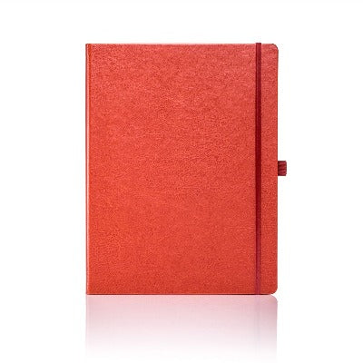 Branded Promotional CASTELLI IVORY SHERWOOD NOTE BOOK Orange Large Notebook from Concept Incentives