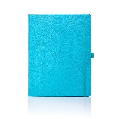 Branded Promotional CASTELLI IVORY SHERWOOD NOTE BOOK Cyan Large Notebook from Concept Incentives