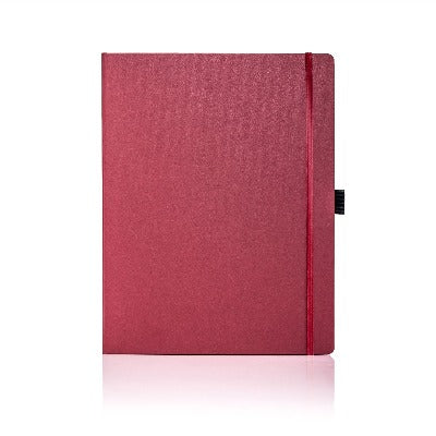 Branded Promotional CASTELLI IVORY MATRA GRAPH NOTE BOOK in Red Large Notebook from Concept Incentives