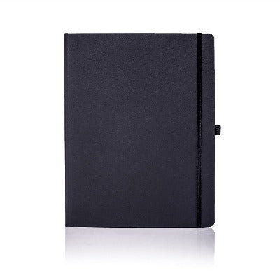 Branded Promotional CASTELLI IVORY MATRA PLAIN NOTE BOOK Black Large Notebook from Concept Incentive