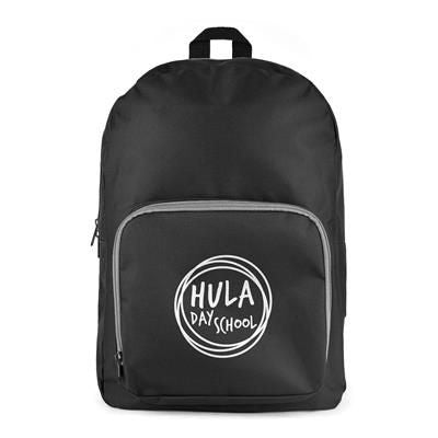 Branded Promotional HOWARD BACKPACK RUCKSACK in Black Bag From Concept Incentives.