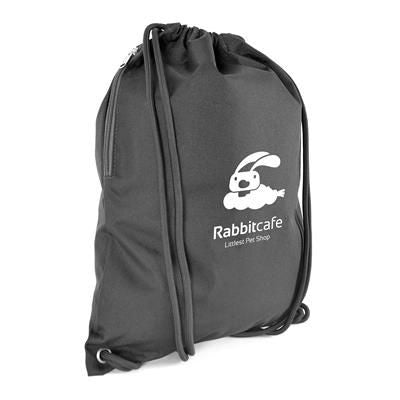 Branded Promotional DALTON DRAWSTRING BAG in Black Bag From Concept Incentives.